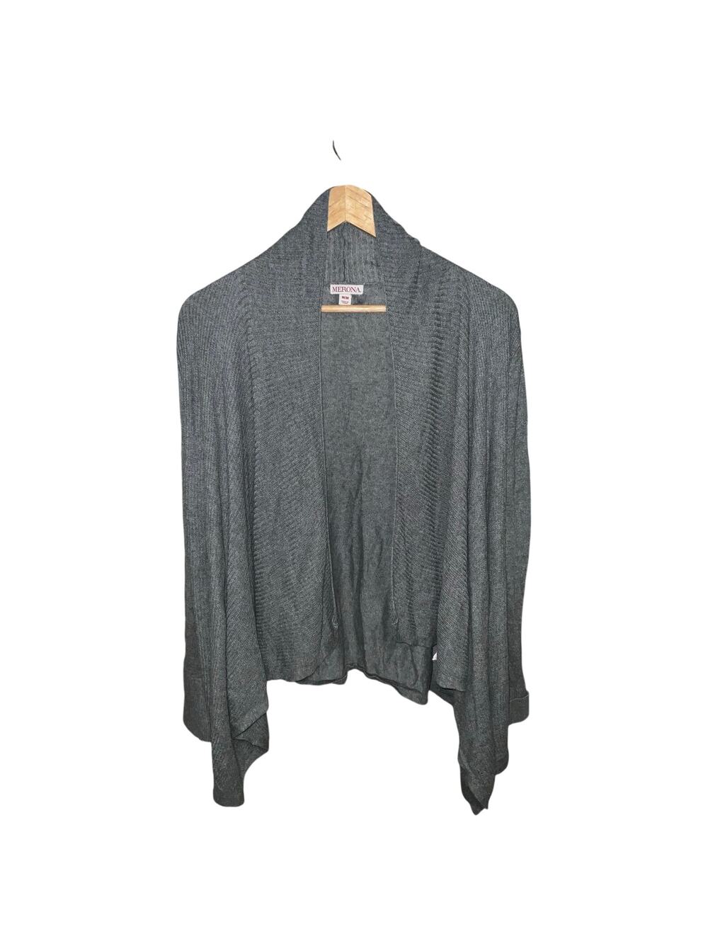 Merona Sweater Open Hi-Lo Fit Gray Size M